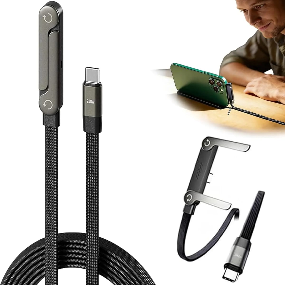 2-in-1 Stand Charging Cable