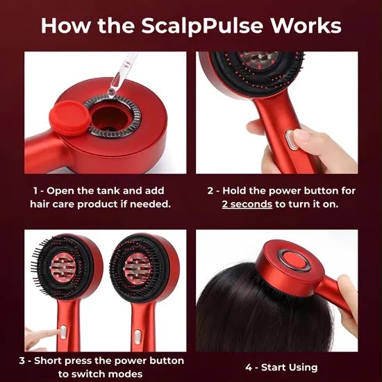 Scalp Massage Brush with Oil Applicator